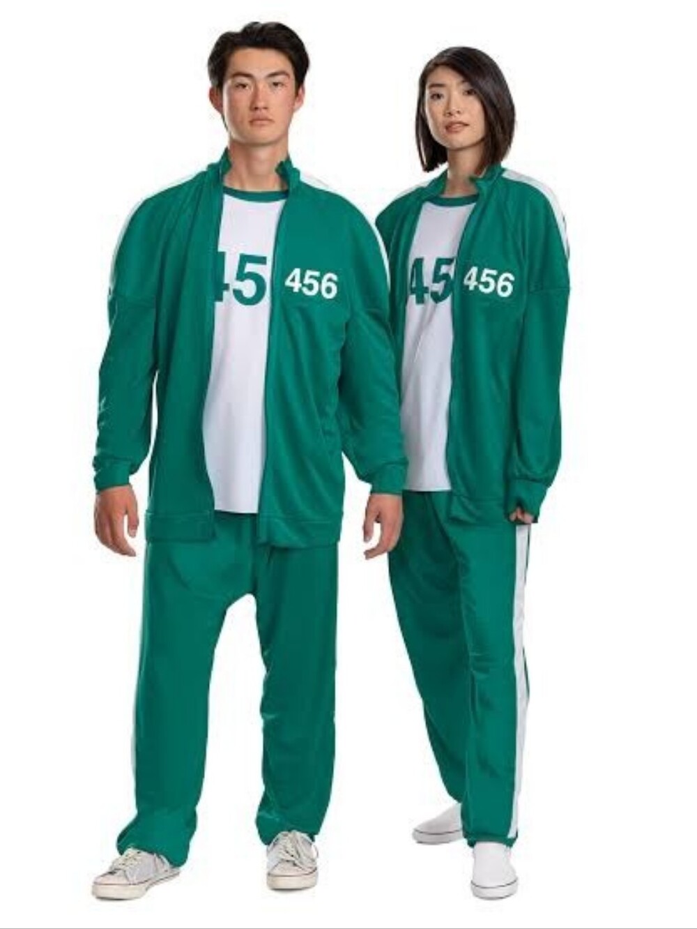 NewNetflix Squid Game Green Player 456 Tracksuit Costume Set, Medium